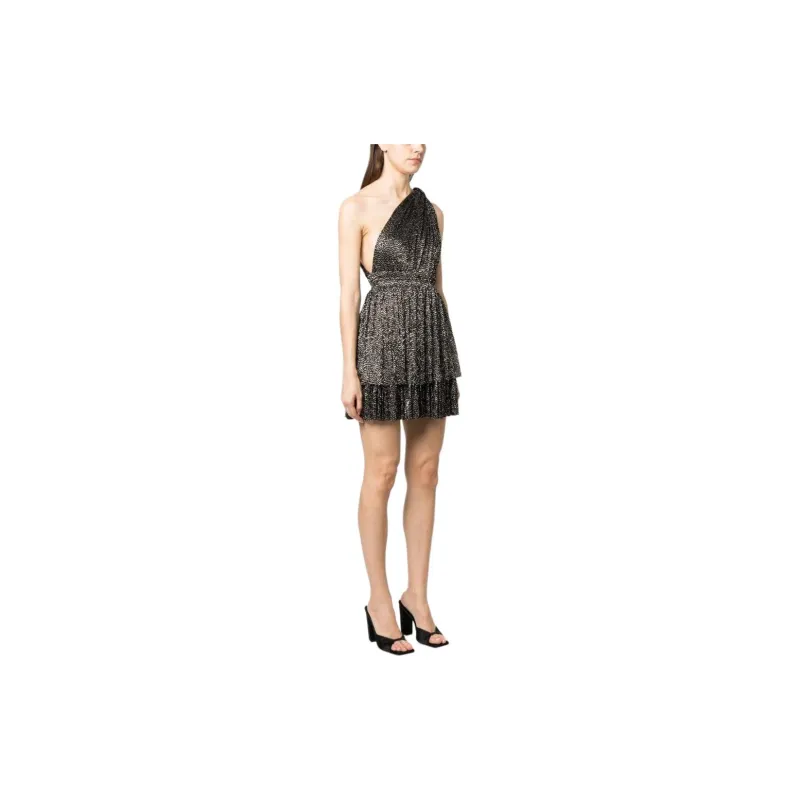 Sabina Musayev Chigaco One shoulder Tiered Dress-3