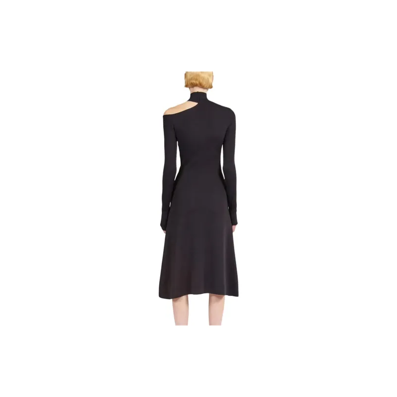 Ferragamo Cut out Knitted Midi Dress-1