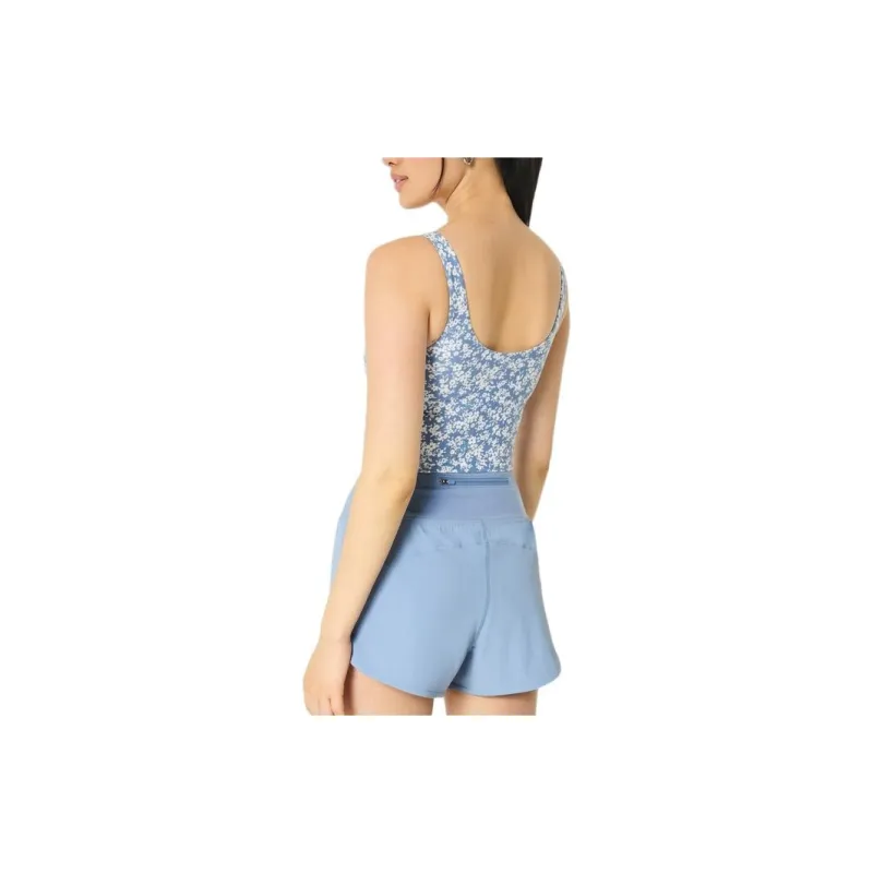 Hollister Tank Tops Women's Blue Floral-2