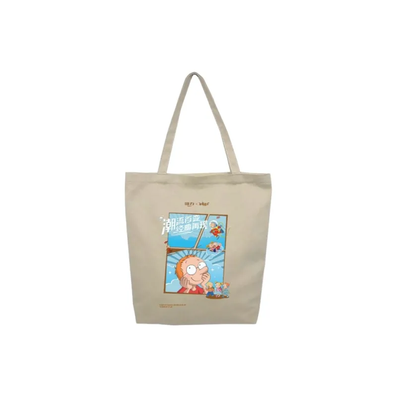 Warrior Canvas Canvas Bag Tote Bag Shopping Bag Shoulder Bag Regular Women's White-11