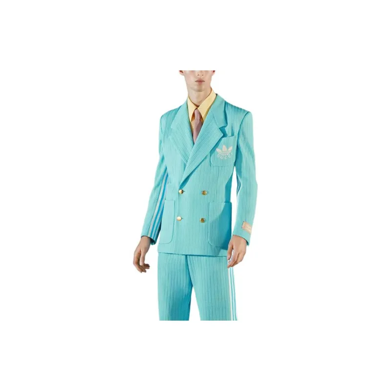 GUCCI x Adidas Originals SS22 Business Suits Coats Men's Blue-3