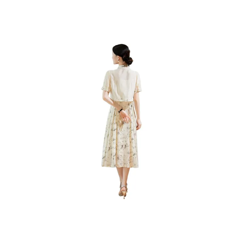 Hang Yi Court SS24 Skirt Set Women's Beige-2