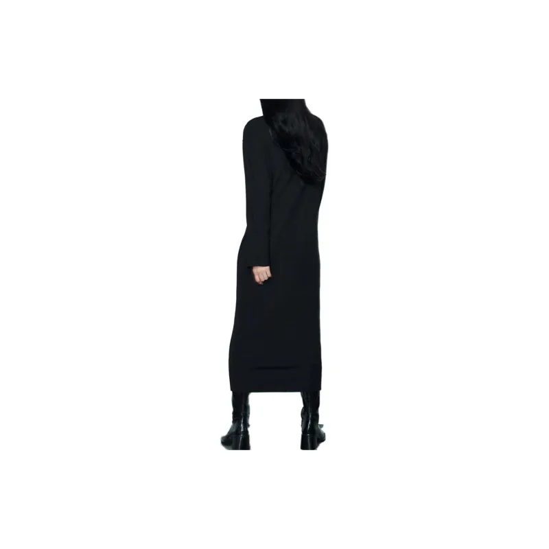 ZARA Long-Sleeved Dresses Women's Black-2