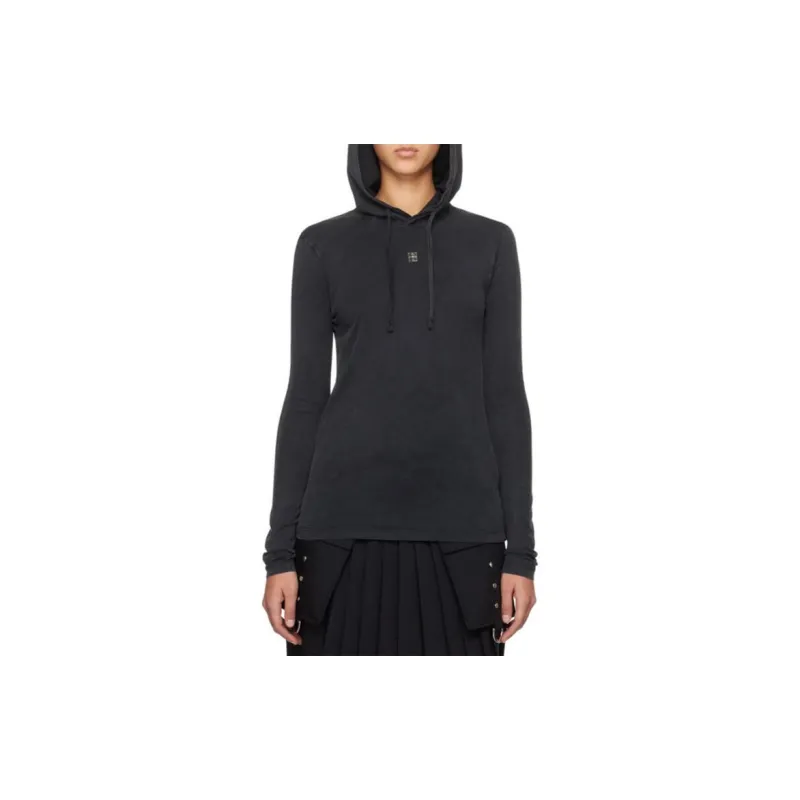 Givenchy Fitted Hoodie 'Faded Black'-2