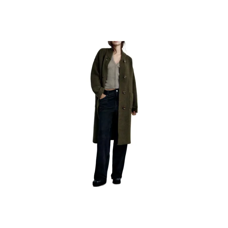 ZARA Coats Women's Khaki-1