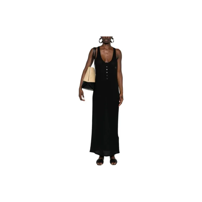 SAINT LAURENT Fine ribbed Jersey Maxi Dress-1