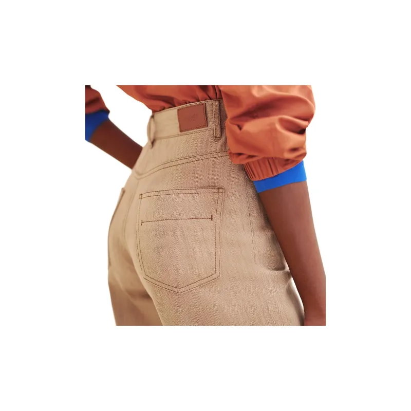 HERMES Jeans Women's Beige-3