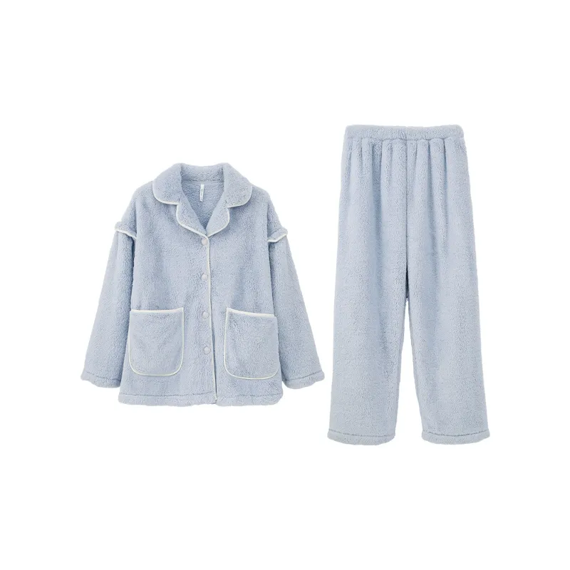 Aannsfam Pajama Set Women's Forest Mist Blue-0