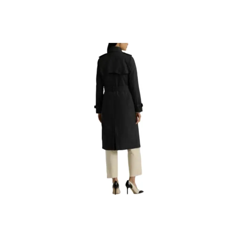 Polo Ralph Lauren Water-Repellent Belted Twill Trench Coat Trench Coat Women's Black-2