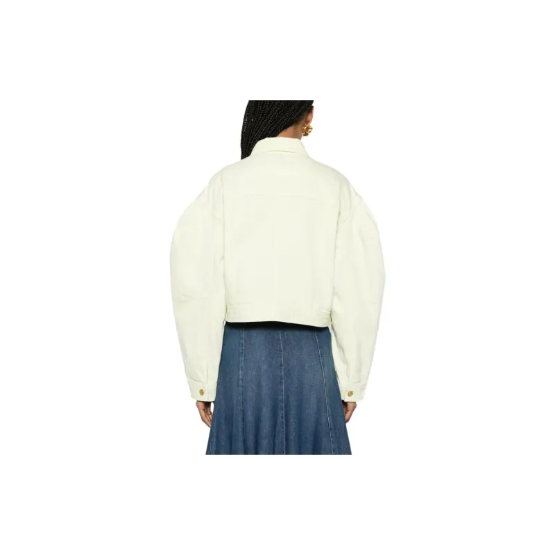 Ulla Johnson Cosette Cropped Denim Jacket-2