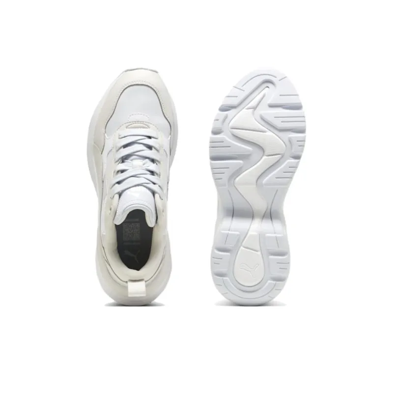 PUMA Anti Slip Wear Resistant Low Top Chunky Sneakers Women's White-3