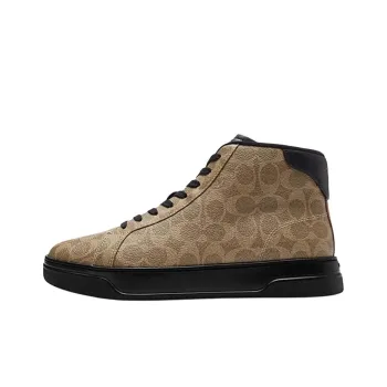 COACH Highline High Top Skateboard Shoes Men's Khaki