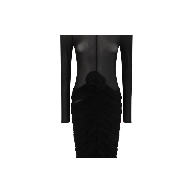 Magda Butrym Sheer High neck Midi Dress-1