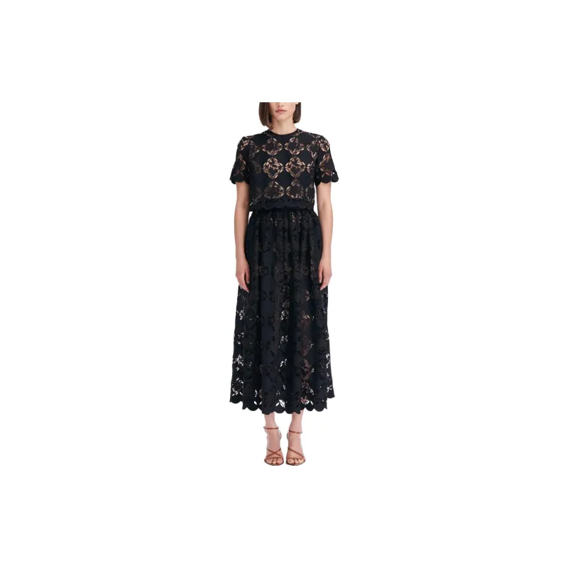 Oscar De La Renta Gardenia Guipure Blouse-1