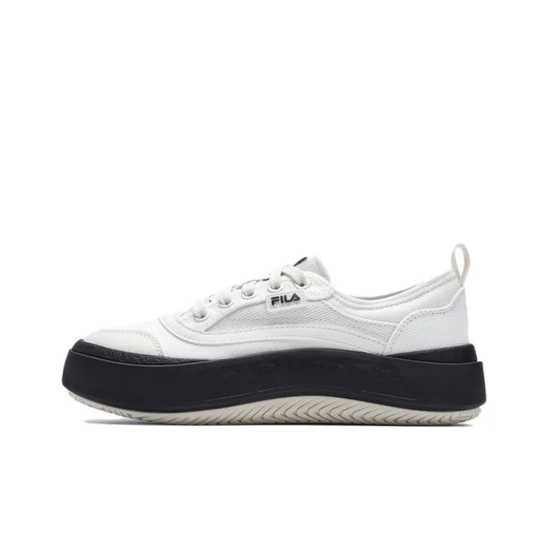 FILA JELLYFISH Shoes Low Top Canvas Shoes Women's Tofu White-0