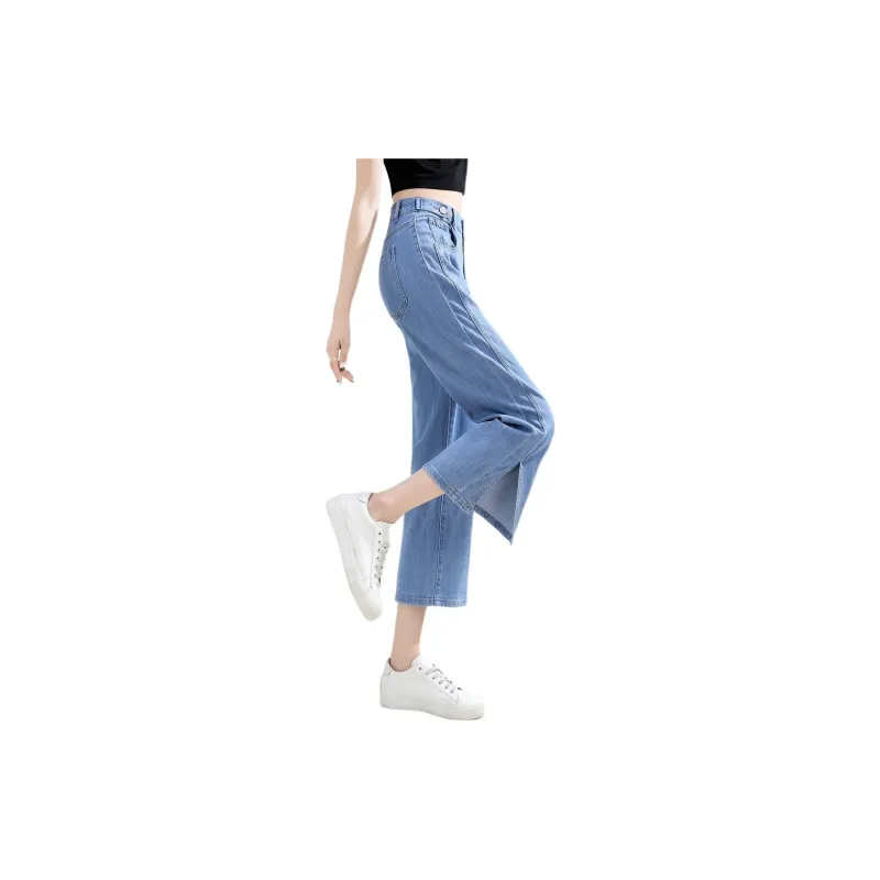 Mo Han Yi Mei Jeans Women's Denim Blue-2