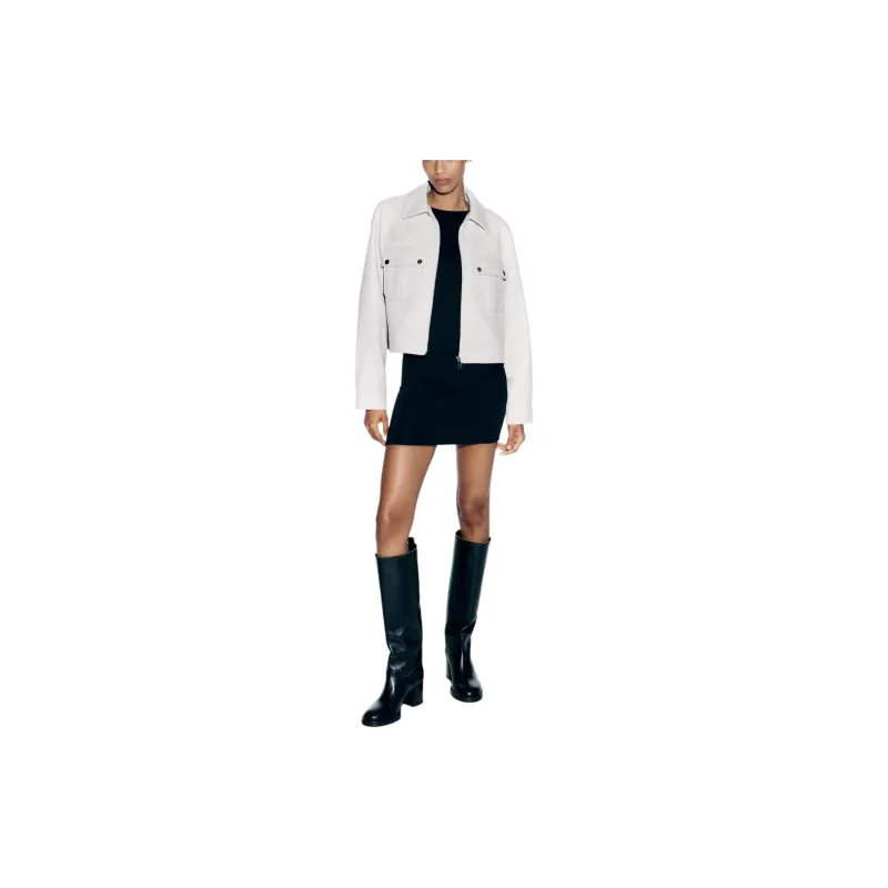 ZARA Jackets Coats Women's White-2