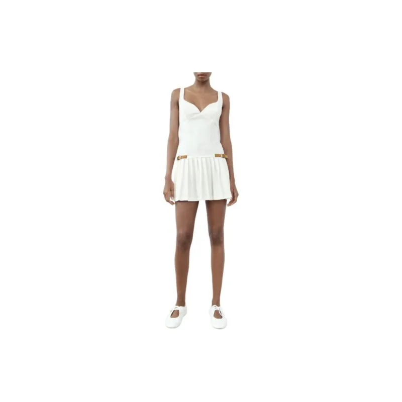 ZARA Sleeveless Dress Women's White-2