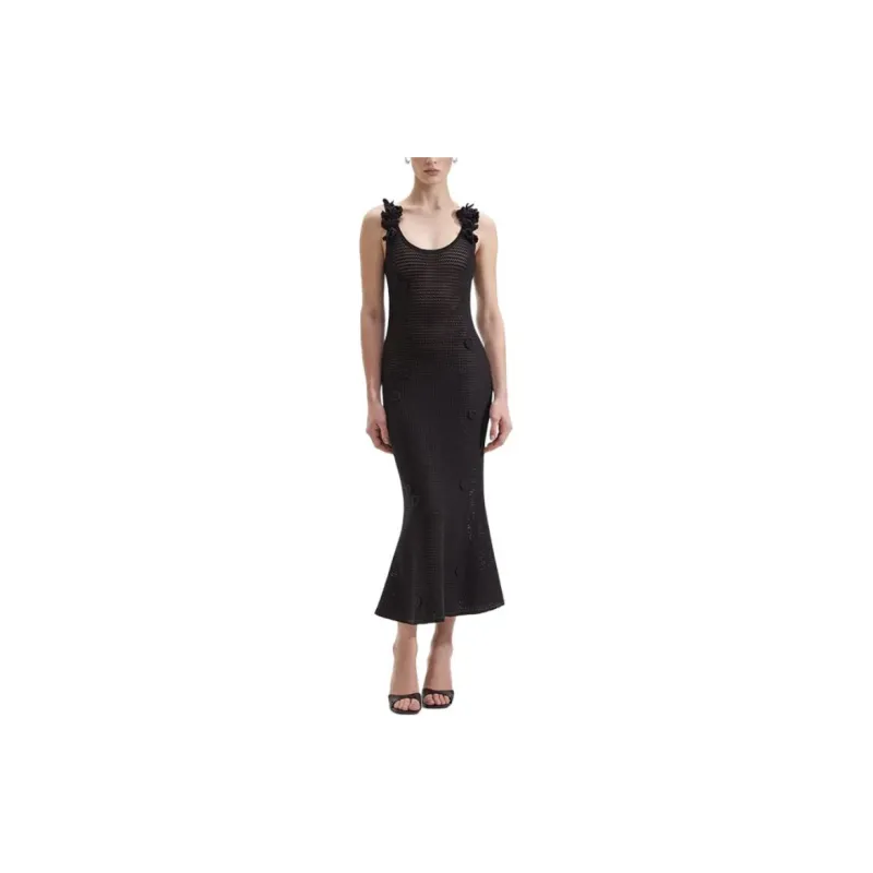 Self portrait Sleeveless Dress Women's Classic Black-1