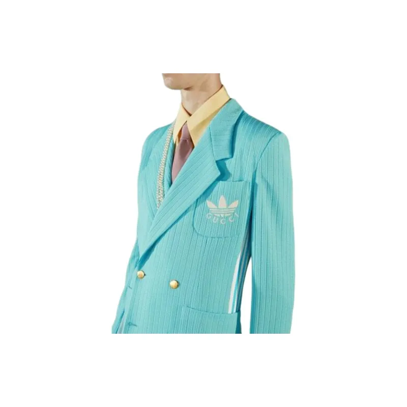 GUCCI x Adidas Originals SS22 Business Suits Coats Men's Blue-4