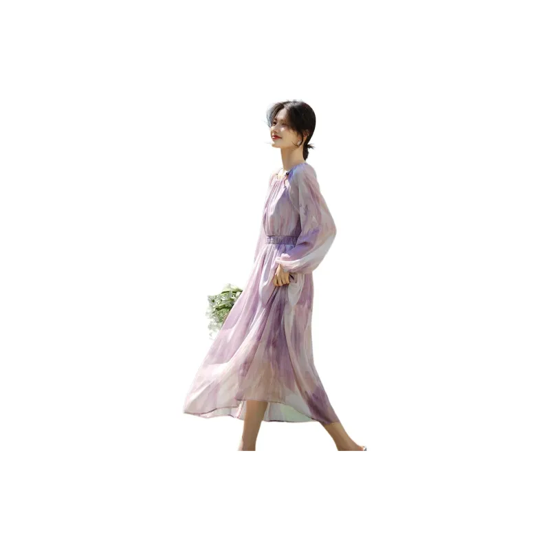 XWI SS24 Long Sleeved Dresses Women's Purple Print-3
