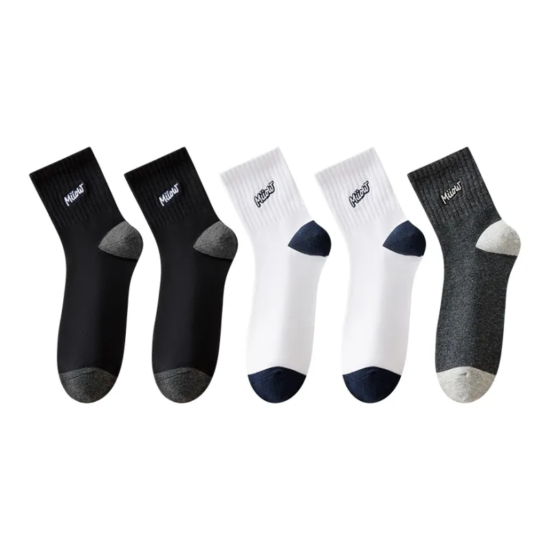 MIIOW Mid Calf Socks Men's 5 Pack-40