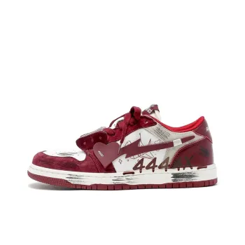 WJA Low Top Skateboard Shoes Women's Burgundy