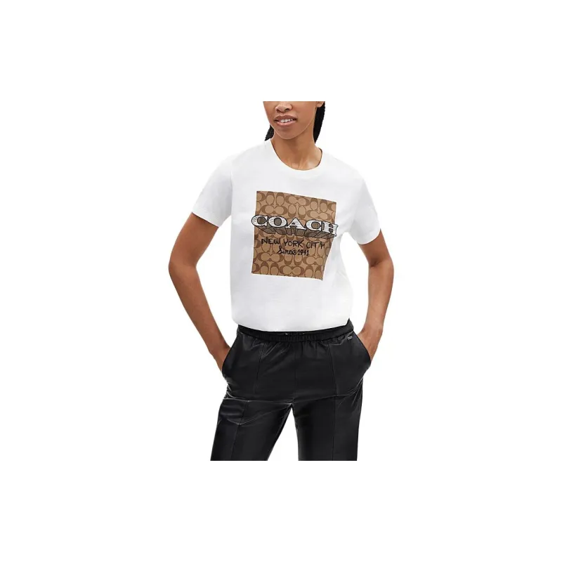 COACH T Shirts Women's White-1