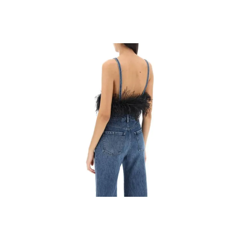 MIU MIU Denim Cropped Top-3