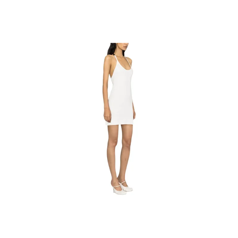 COURREGES Holistic Buckle 90's Ribs Long Dress 'Heritage White'-3