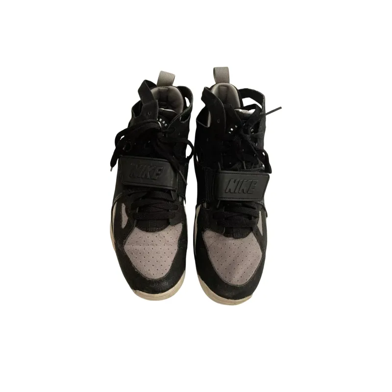 Nike Air Trainer Huarache Anti Slip Wear Resistant Mid Top Vintage Basketball Shoes Unisex Black-2