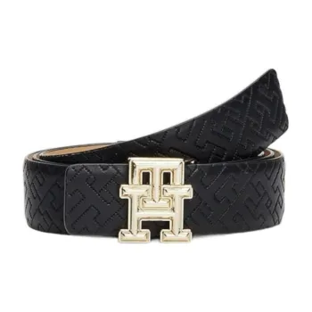 Tommy Hilfiger Leather Leather Belts Women's Black Width: 3cm