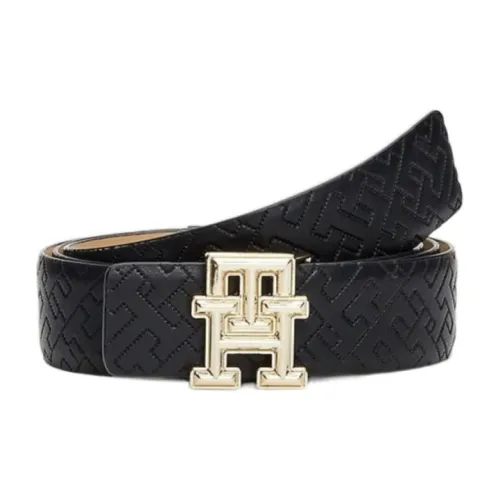 Tommy Hilfiger Leather Leather Belts Women's Black Width: 3cm