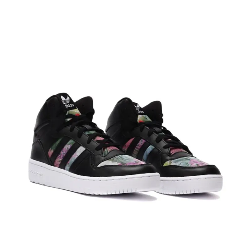 Adidas Originals Attitude Anti Slip Wear Resistant High Top Casual Shoes Women's Black-1