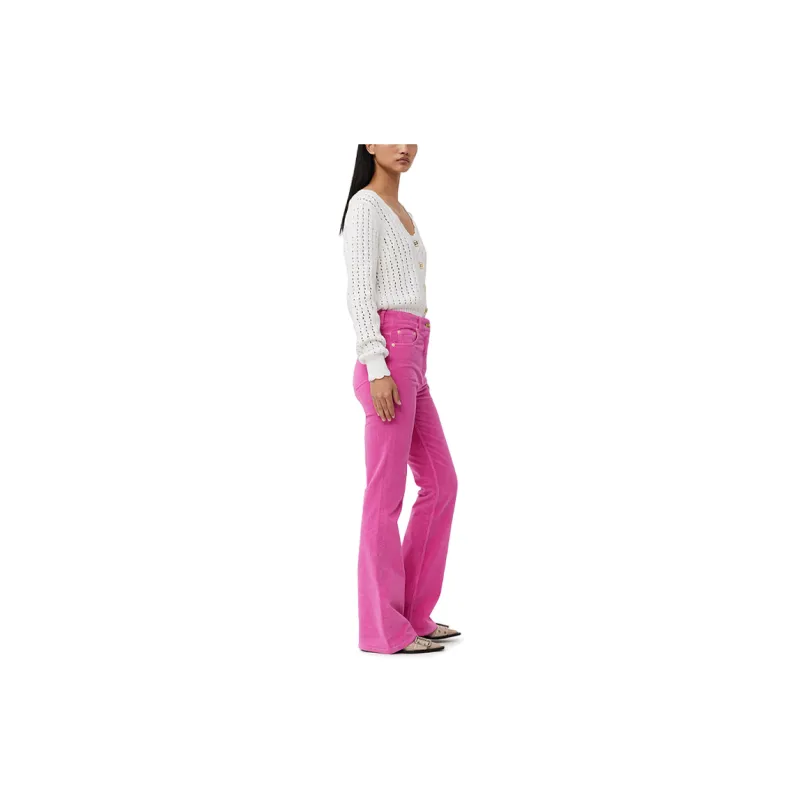 GANNI Corduroy Organic cotton Blend Flared Jeans-2