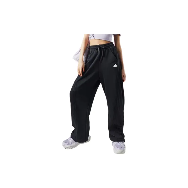 Adidas Dance French Terry Joggers Knitted Sports Pants Women's Black-4
