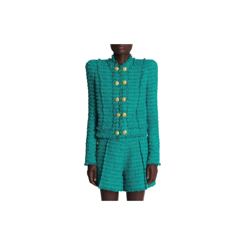 BALMAIN Buttoned Tweed Jacket-1