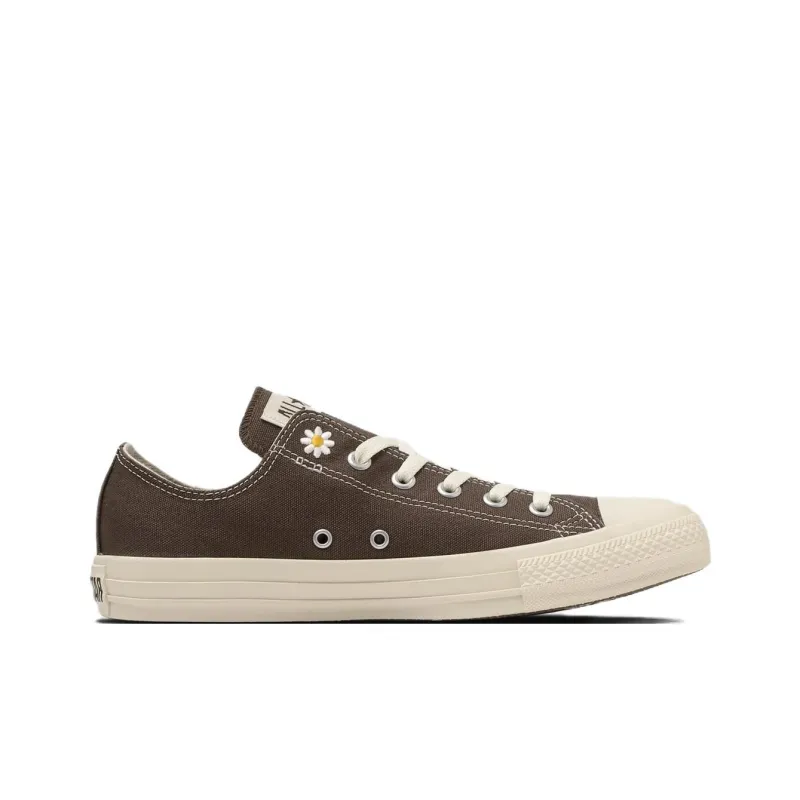 Converse All Star Anti Slip Wear Resistant Low Top Canvas Shoes Unisex Brown-1