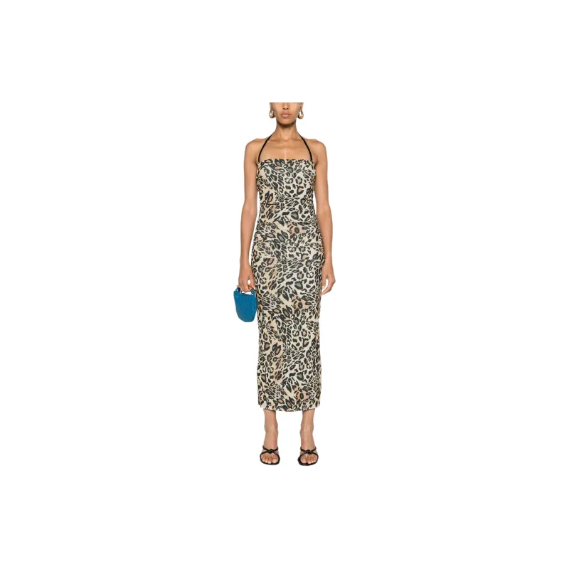 NANUSHKA Eliz Leopard print Midi Dress-2