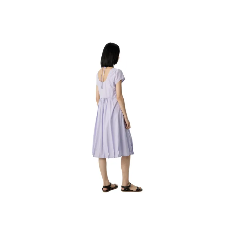 Omont Short Sleeved Dress Women's Smoky Purple-0