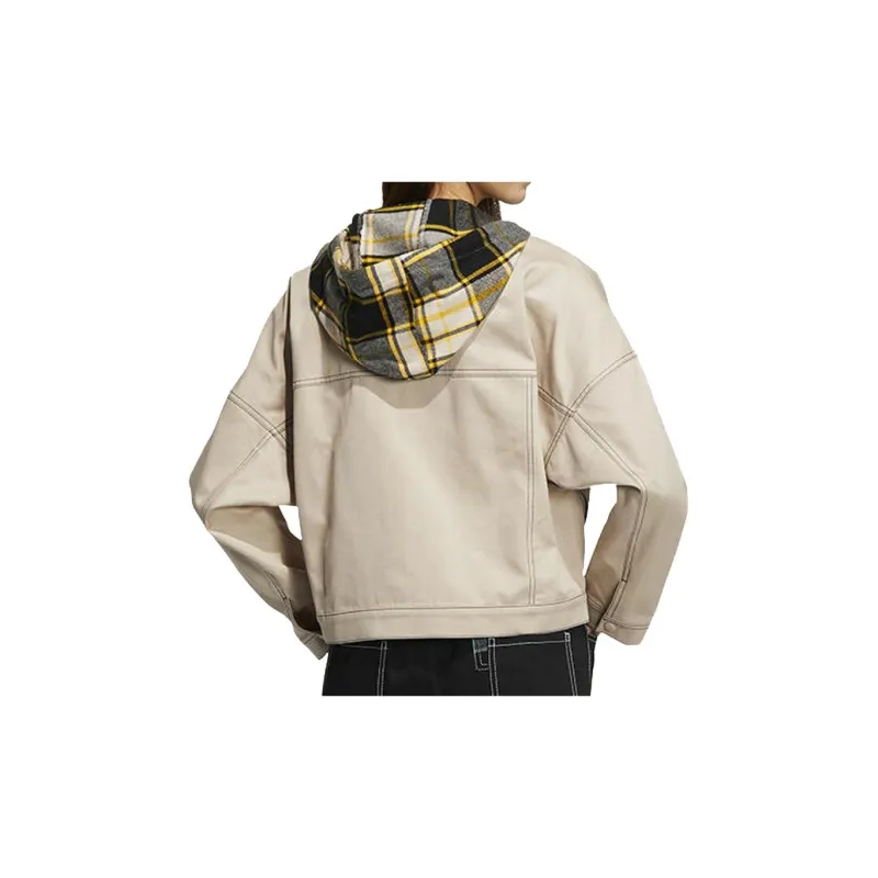 Adidas Neo Cropped Coats Women's Khaki-3