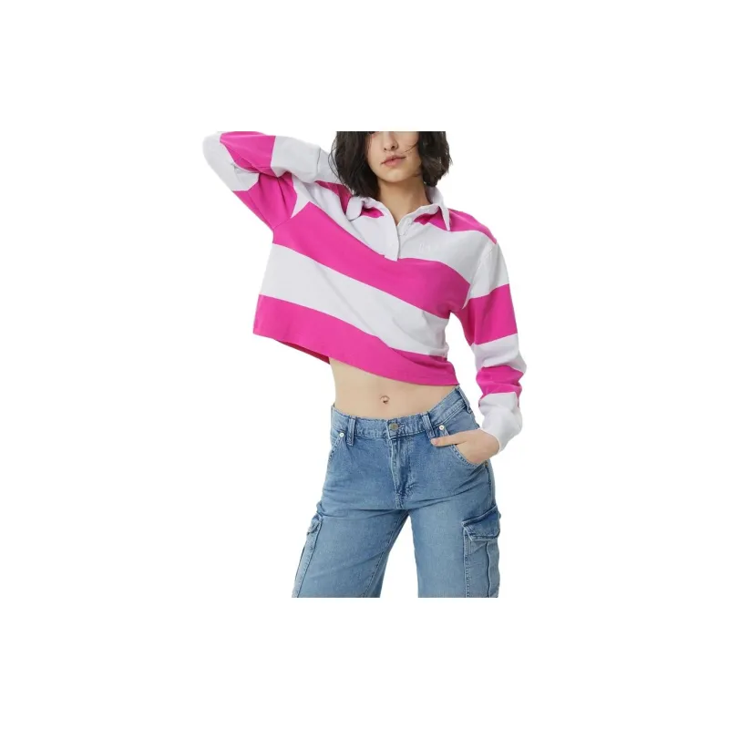 GAP T-Shirts Women's Pink Stripes-2