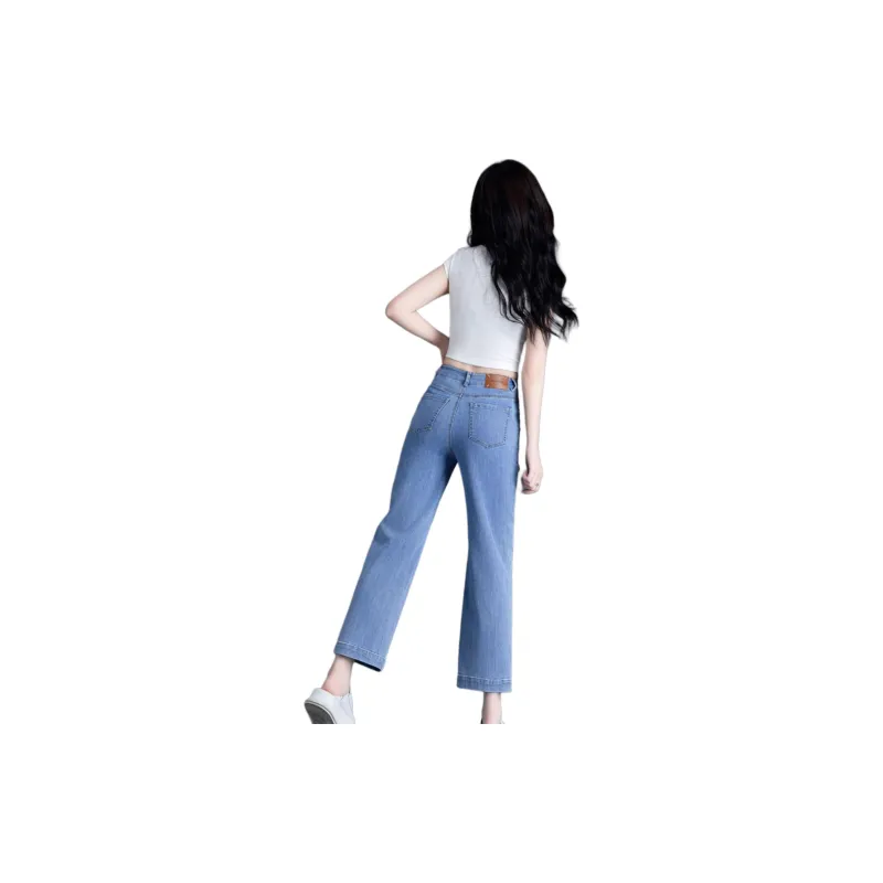 You Cow Me Pants Jeans Women's Light Blue-1