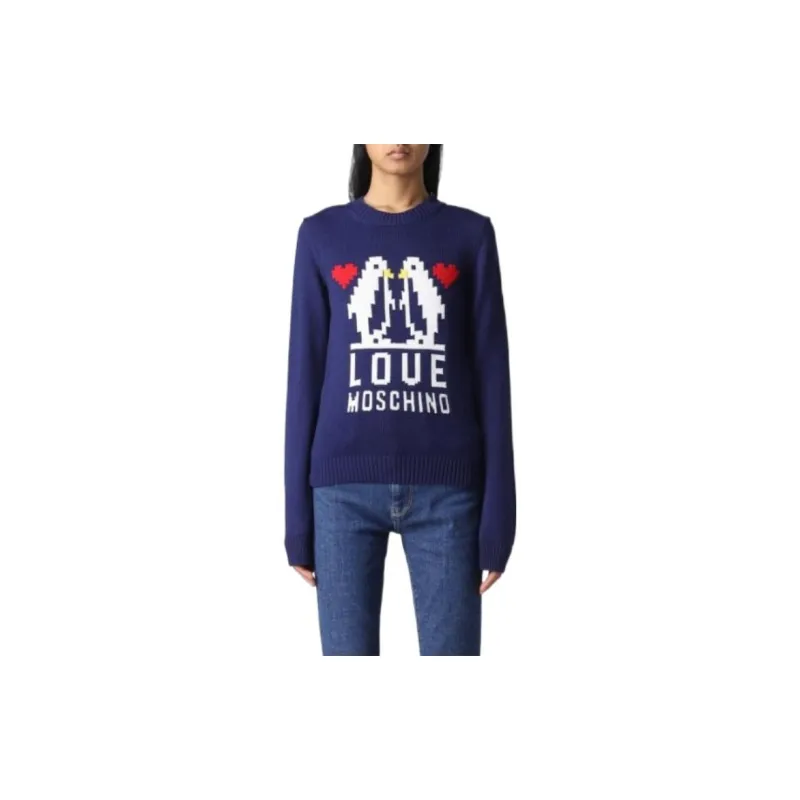 LOVE MOSCHINO FW22 Sweater Women's Blue-2