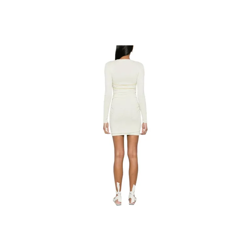 NANUSHKA SS24 Long Sleeved Dresses Women's Wax White-2