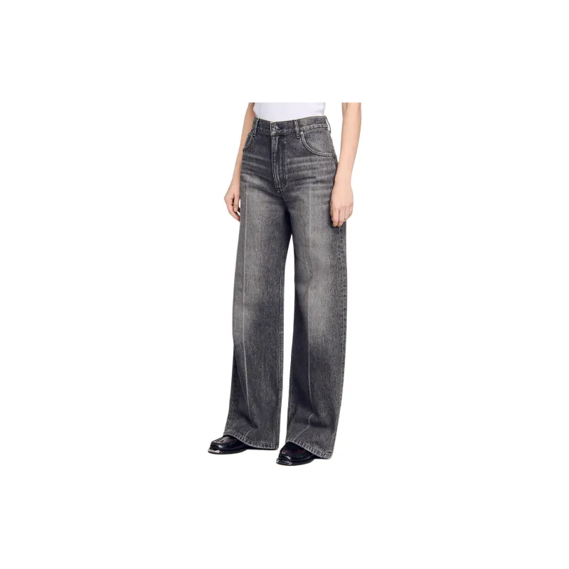 Sandro High rise Wide leg Jeans-2