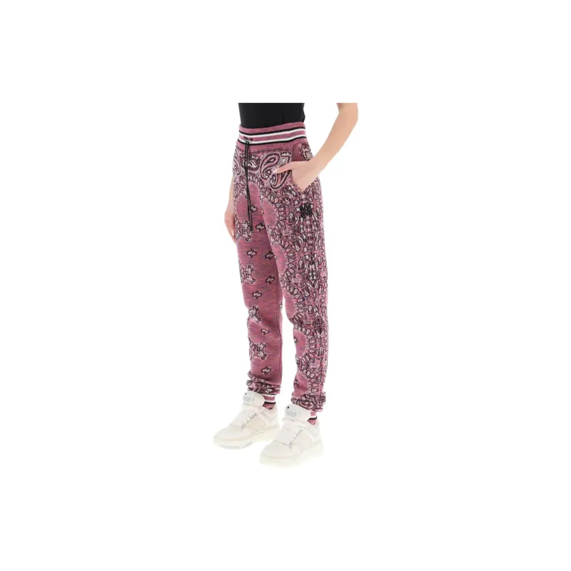 AMIRI Bandana Pattern Knitted Drawstring Pants-4
