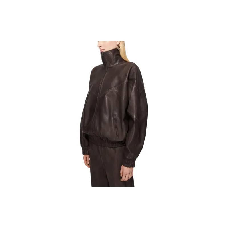 Acne Studios High Neck Leather Jacket-1