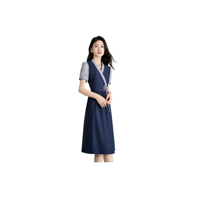 Mylan Short Sleeved Dresses Women's Navy Blue-1