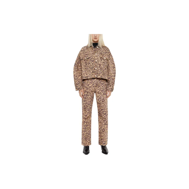 Bimba Y Lola Leopard print Oversize Denim Jacket-2